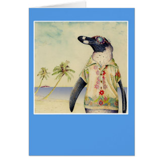 Penguin on Vacation Cards