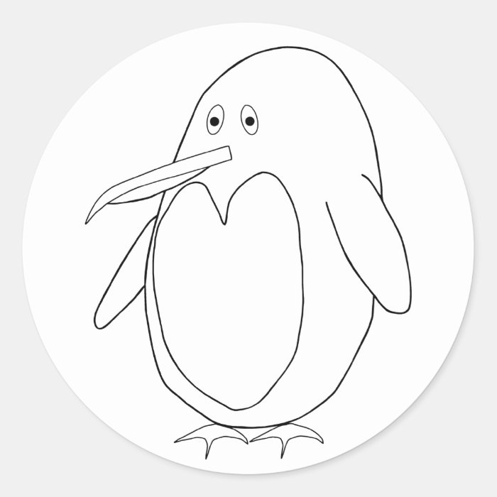 Penguin Outline Sticker