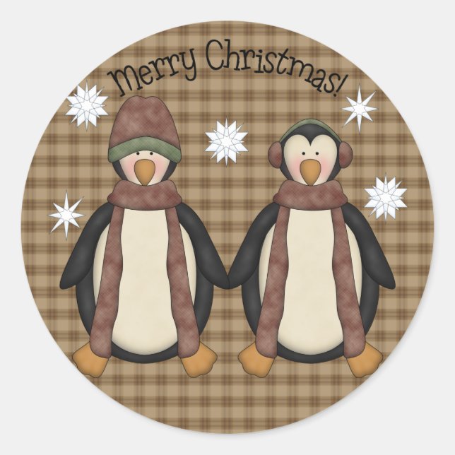 Penguin Pals Christmas Sticker (Front)