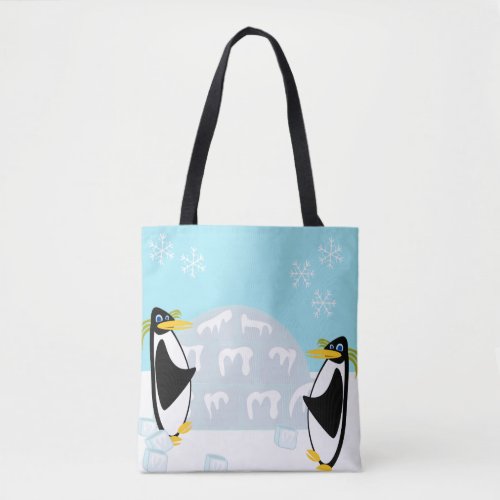Penguin Pals on Ice Tote Bag