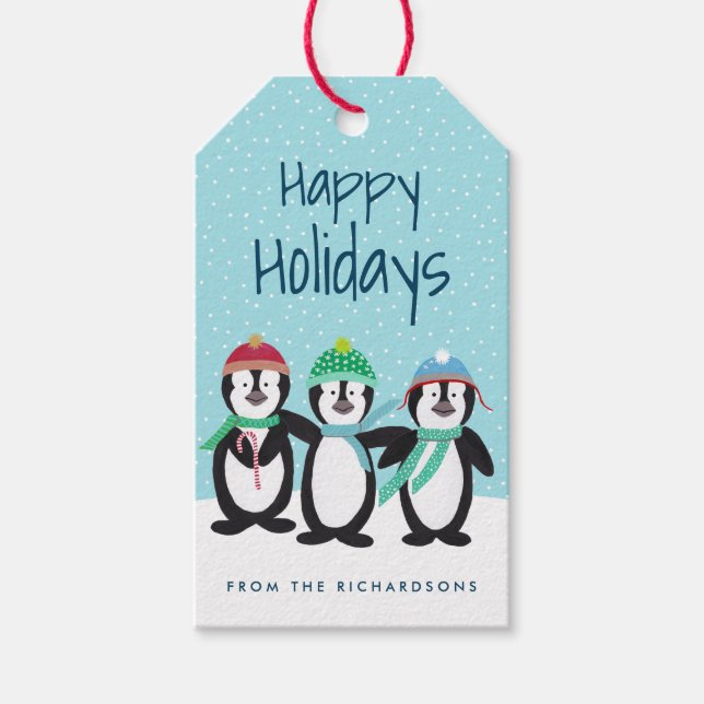 Penguin Pals Personalized Gift Tags (Front)