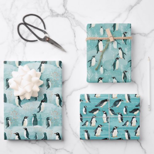 Penguin Pals Wrapping Paper