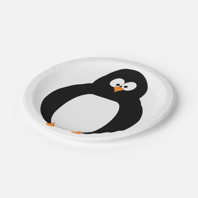 Penguin Paper Plate (Angled)
