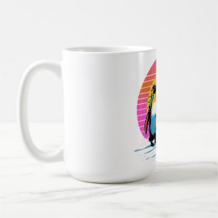 Penguin Parade – Retro Sunset Penguin Family Coffee Mug