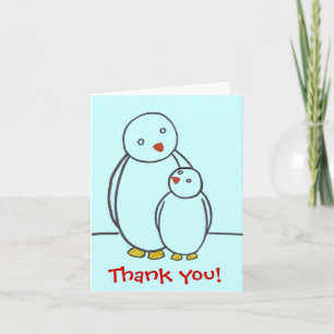 Penguin Parent Love Thank You Card