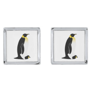Penguin parent with his baby cufflinks