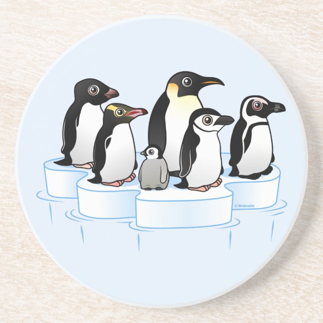 Penguin Party Drink Coaster (Front)