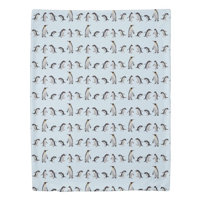 Penguin Party Duvet Cover (Blue/Navy) (Front)