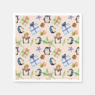 Penguin party – festive winter fun napkins