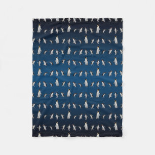 Penguin Party Fleece Blanket (Dark Blue Mix)