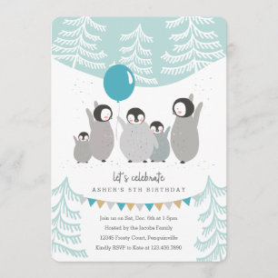 Penguin Party Invitation