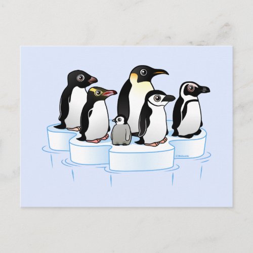 Penguin Party Invitation Postcard
