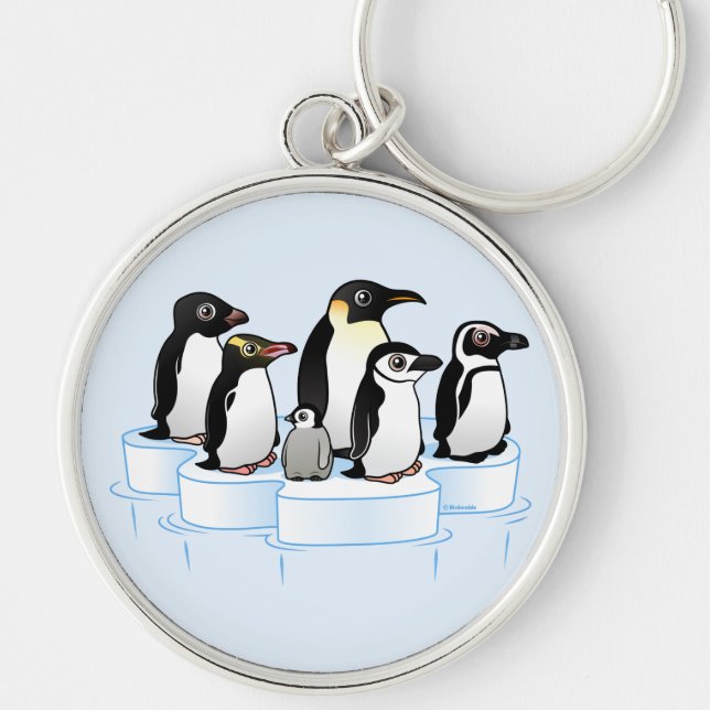 Penguin Party Keychain (Front)