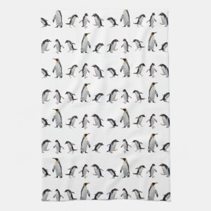 Penguin Party Kitchen Towel (choose colour)