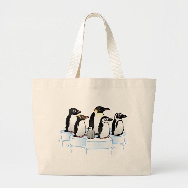 Penguin Party Large Tote Bag (Front)