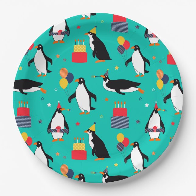 Penguin Party Paper Plates (Front)