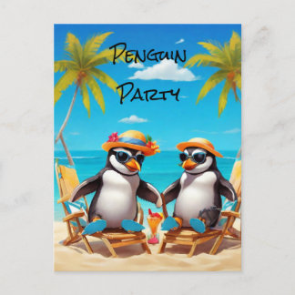 Penguin Party Postcard
