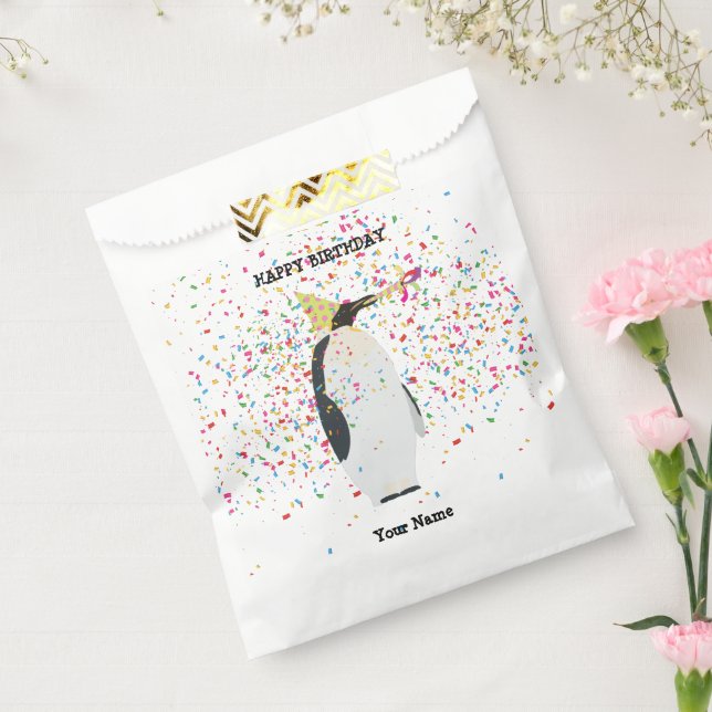 Penguin Partying - Animals at Birthday Party Favor Bag (Sealed)