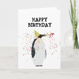 Penguin Partying - Animals Having a Party Card