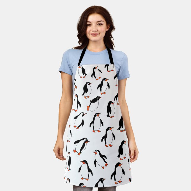 Penguin Pattern Apron (Worn)