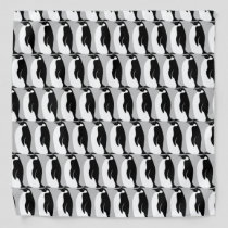 Penguin Pattern Gray Black White Bandana