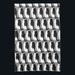 Penguin Pattern Gray Black White Kitchen Towel<br><div class="desc">Decorate your kitchen with this fun pattern towel. Makes a great gift!
Check my shop for lots more colors and patterns!</div>