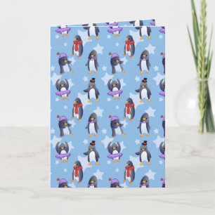 Penguin Pattern Holiday Card