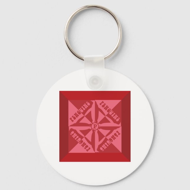 Penguin Pattern Keychain (Front)