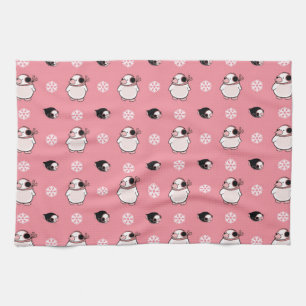 penguin pattern towel
