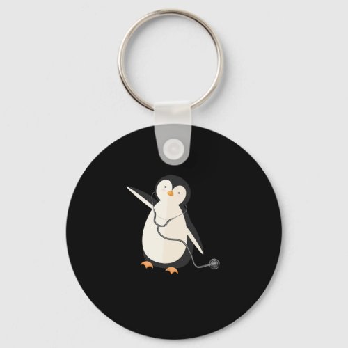 Penguin Pediatrician Surgeon Doctor Medicine Gift Keychain