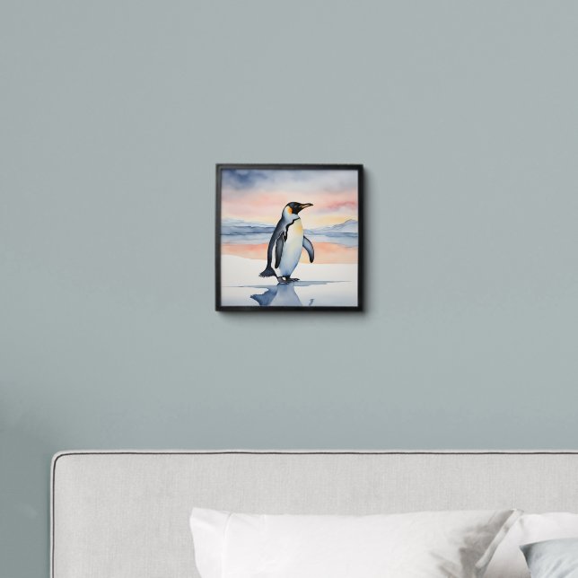 Penguin  peel and stick photo tile (Bedroom)