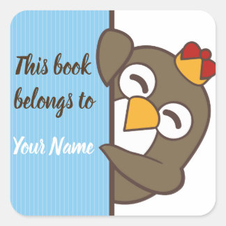 Penguin Personalized Bookplate Sticker