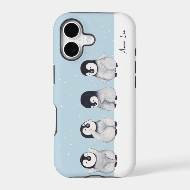 Penguin Personalized Iphone Case (Back)