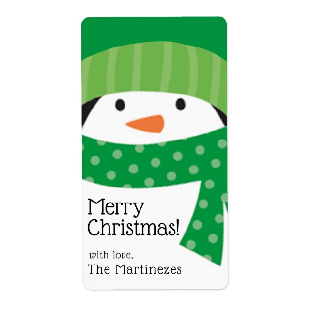 Penguin Personalized Label (Front)