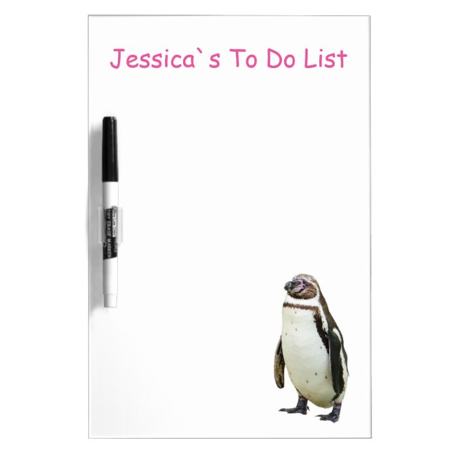 Penguin - Personalized Name Memoboard Dry-Erase Board (Front)