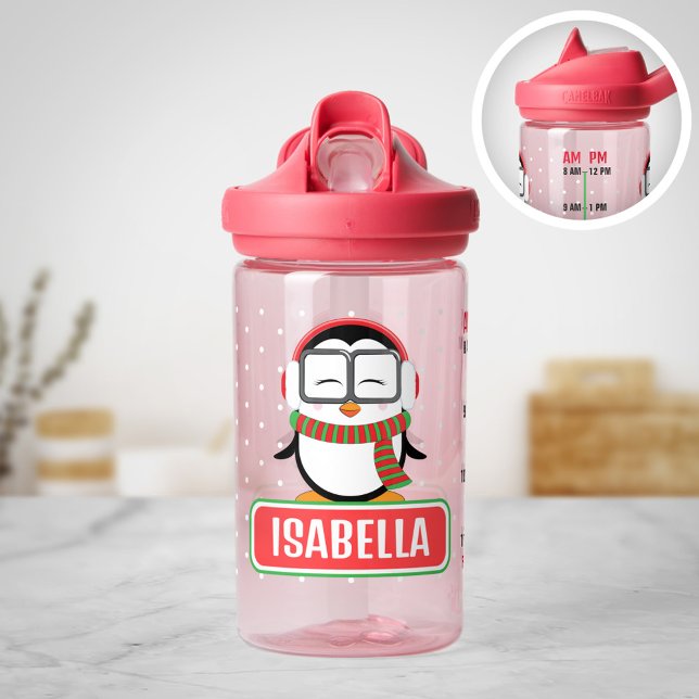 Penguin Personalized Water Bottle with Timeline (Creator Uploaded)