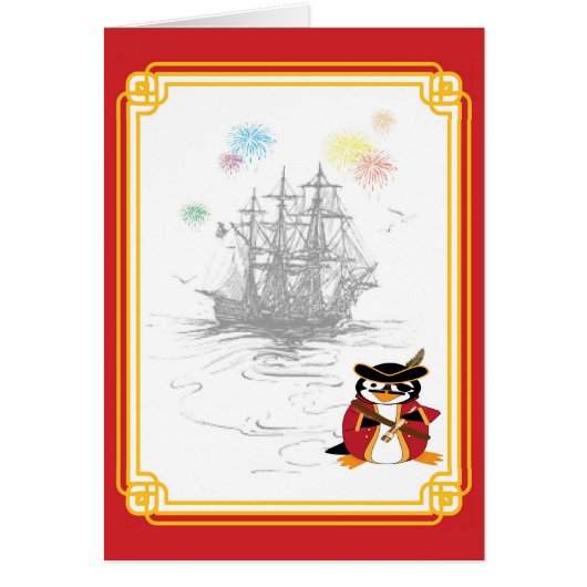Penguin Pirate Card (Front)