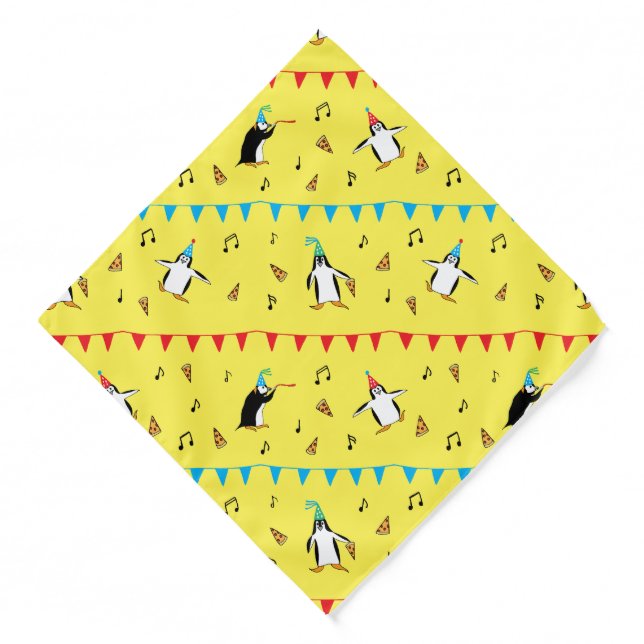 Penguin Pizza Party Bandana (Front)