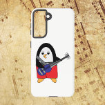 Penguin Playing Bass Guitar Cute Samsung Galaxy S21 Case<br><div class="desc">Do you like cute phone cases?  Do you like penguins?  An adorable penguin wearing red shorts plays the bass guitar on this phone case.</div>