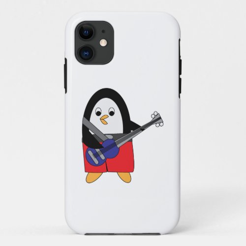 Penguin Playing Electric Bass iPhone 11 Case