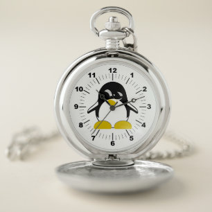 Penguin Pocket Watch: Silver Watch