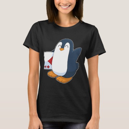 Penguin Poker Poker cards Card game T_Shirt