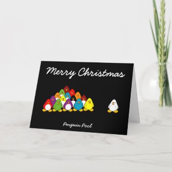Penguin Pool Holiday Card by Iantos_Place at Zazzle
