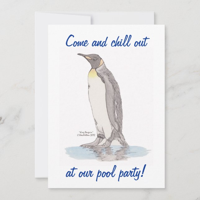 Penguin Pool Party Invitations (Front)