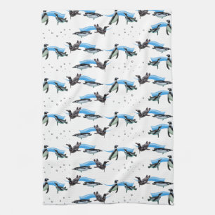 Penguin Pool Party Kitchen Towel