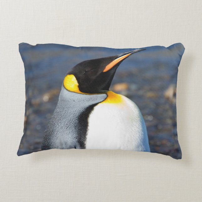 Penguin Portrait Accent Pillow (Back)