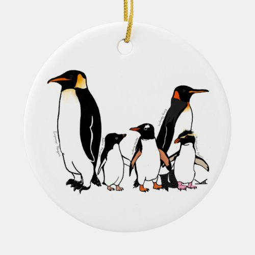 Penguin Posse Ceramic Ornament