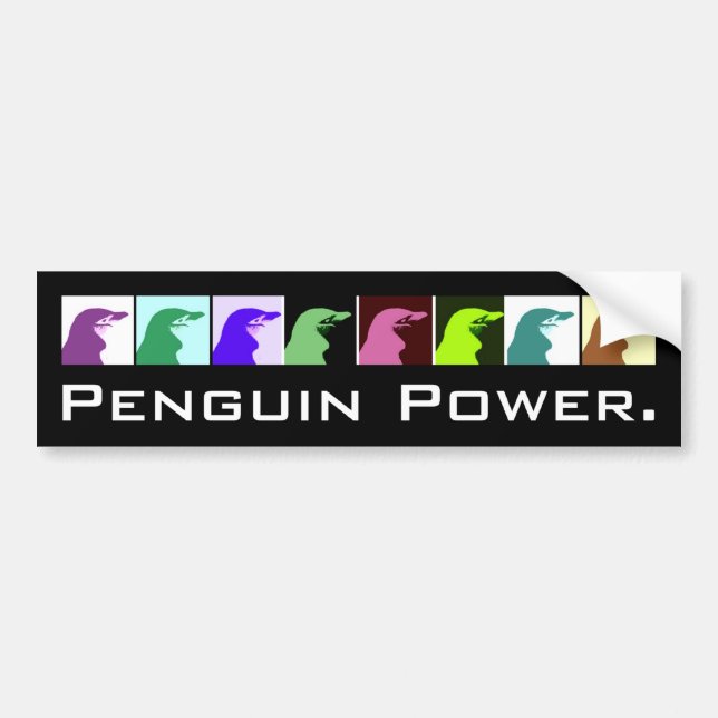 Penguin Power Bumper sticker (Front)