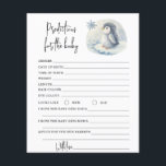 Penguin - predictions and advice baby<br><div class="desc">Baby Shower invitation featuring an adorable watercolor arctic baby penguin on an ice floe. Winter Baby Shower. Arctic Penguin baby shower theme. Matching items available.</div>