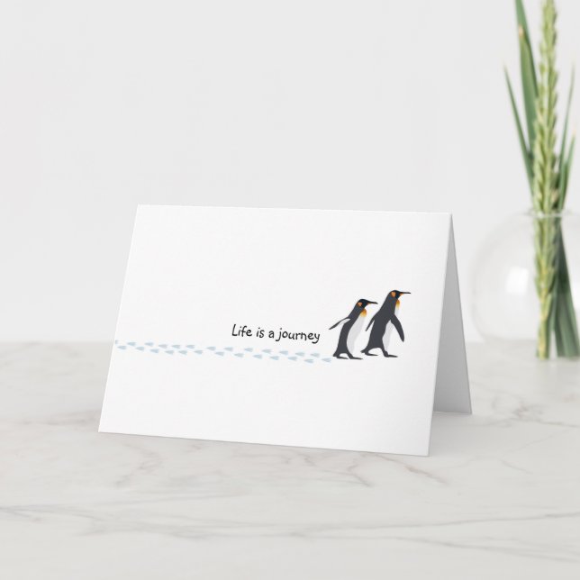 Penguin Prints Birthday Card (Front)